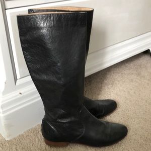 Frye Jillian Pull-on Black leather boots sz 8.5